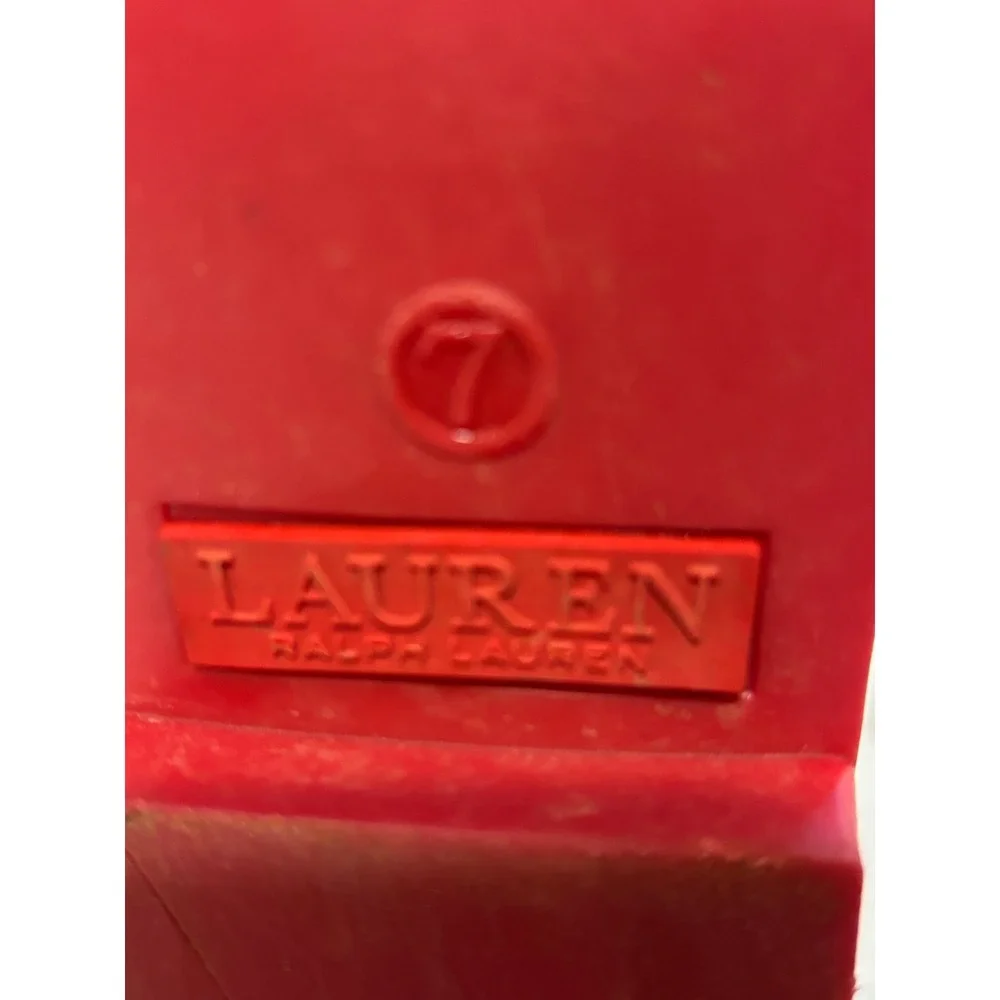 Lauren Ralph Lauren Tally Red Polka‎ Dot Ankle Rain Boots W 7 Chelsea Waterproof